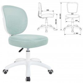 Кресло детское BRABIX KIDS "MG-230", без подлокотников, сетка/ткань TW, голубое, 533320