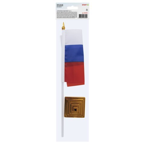 Флаг России настольный 14х21 см, без герба, BRAUBERG/STAFF, 550184, RU22
