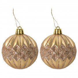 Шары новогодние ёлочные "Gold Rush" НАБОР 39 предметов, пластик, золотистый, ЗОЛОТАЯ СКАЗКА, 591128