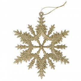 Украшение ёлочное "Снежинки" 4 шт., 13 см, пластик, золотистые, ЗОЛОТАЯ СКАЗКА, 591132