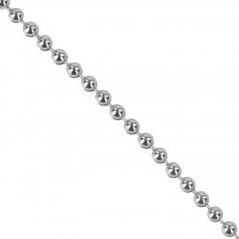 Бусы елочные ЗОЛОТАЯ СКАЗКА, диаметр 4 мм, длина 2,7 м, серебристые, 591138