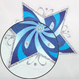 Украшение для окон и стекла ЗОЛОТАЯ СКАЗКА "Синие снежинки 3", 30х38 см, ПВХ, 591205