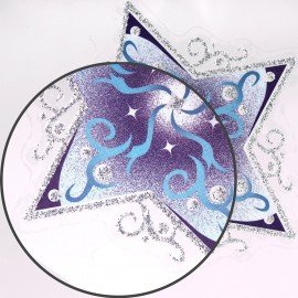 Украшение для окон и стекла ЗОЛОТАЯ СКАЗКА "Синие снежинки 4", 30х38 см, ПВХ, 591206