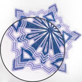 Украшение для окон и стекла ЗОЛОТАЯ СКАЗКА "Разноцветные снежинки 4", 30х38 см, ПВХ, 591214