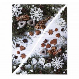 Украшение для окон и стекла ЗОЛОТАЯ СКАЗКА "Новогодняя композиция 1", 30х38 см, ПВХ, 591247