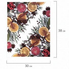 Украшение для окон и стекла ЗОЛОТАЯ СКАЗКА "Новогодняя композиция 4", 30х38 см, ПВХ, 591250