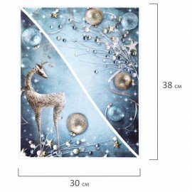 Украшение для окон и стекла ЗОЛОТАЯ СКАЗКА "Зимнее волшебство 2", 30х38 см, ПВХ, 591252