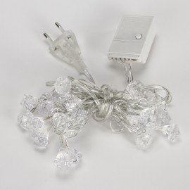 Электрогирлянда-нить комнатная "Бриллианты" 3 м, 30 LED, мультицветная, 220 V, ЗОЛОТАЯ СКАЗКА, 591269