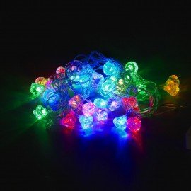Электрогирлянда-нить комнатная "Бриллианты" 3 м, 30 LED, мультицветная, 220 V, ЗОЛОТАЯ СКАЗКА, 591269