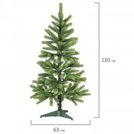 Ель новогодняя искусственная "Premium" 120 см, литой ПЭТ, зеленая, ЗОЛОТАЯ СКАЗКА, 591309
