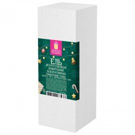 Ель искусственная декоративная 30 см, ПВХ, цвет украшений: кремовое золото, ЗОЛОТАЯ СКАЗКА, 591324