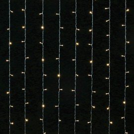 Электрогирлянда-занавес комнатная "Штора" 3х2 м, 144 LED, теплый белый свет, 220 V, ЗОЛОТАЯ СКАЗКА, 591350