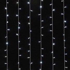 Электрогирлянда-занавес комнатная "Штора" 3х2 м, 144 LED, холодный белый свет, 220 V, ЗОЛОТАЯ СКАЗКА, 591351