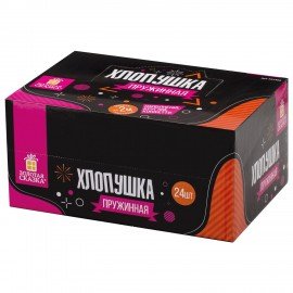 Хлопушка пружинная ЗОЛОТАЯ СКАЗКА 11 см, фольга, круги, ассорти, 591468