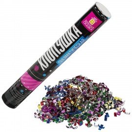 Хлопушка пневматическая ЗОЛОТАЯ СКАЗКА 30 см, фольга, серпантин, ассорти, 591474