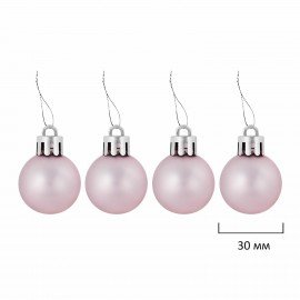 Шары новогодние ёлочные "Elegant Pink" 77 предметов, розовый/белый, ЗОЛОТАЯ СКАЗКА, 591715