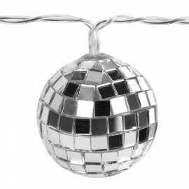 Электрогирлянда-нить комнатная "Диско-шары", 1,5м,10LED, тёплый белый, батарейки, ЗОЛОТАЯ СКАЗКА, 591731