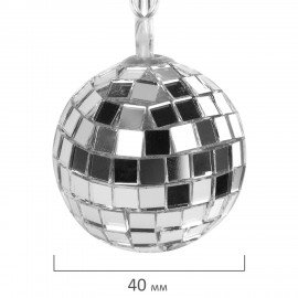 Электрогирлянда-нить комнатная "Диско-шары", 1,5м,10LED, тёплый белый, батарейки, ЗОЛОТАЯ СКАЗКА, 591731