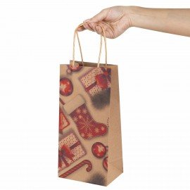 Пакет подарочный КОМПЛЕКТ 10 штук, 12x8x25 см, ЗОЛОТАЯ СКАЗКА, 591965