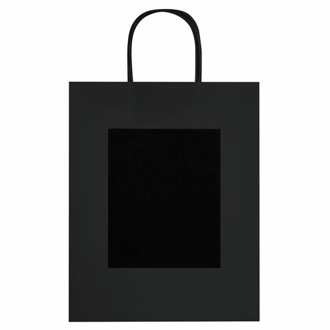 Пакет подарочный КОМПЛЕКТ 7 штук, 26x13x32 см, скретч-слой + стилус, "Black Kraft", ЗОЛОТАЯ СКАЗКА, 591970