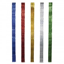 Дождик новогодний, ширина 200 мм, длина 1,5 м, ассорти 5 цветов, штрихкоды 73356, 73370, 73394, 73400, 73417, 20-150