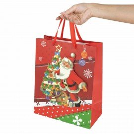 Пакет подарочный НАБОР 4 штуки новогодний 26x32x13 см, "3D Large", ЗОЛОТАЯ СКАЗКА, 592120