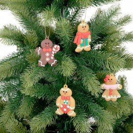 Украшение ёлочное "Пряничные человечки", 12 шт., 7 см, ЗОЛОТАЯ СКАЗКА, 592146