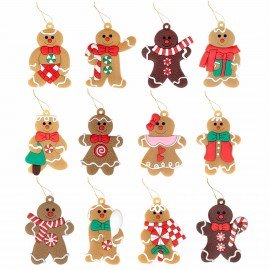 Украшение ёлочное "Пряничные человечки", 12 шт., 7 см, ЗОЛОТАЯ СКАЗКА, 592146