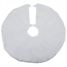 Новогодний коврик под елку белый c серебристыми снежинками, 60 см, полиэстер, ЗОЛОТАЯ СКАЗКА, 592158