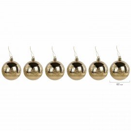 Шары ёлочные 24 шт., 6 см, "Fine Gold", пластик, золотистые, туба, ЗОЛОТАЯ СКАЗКА, 592170