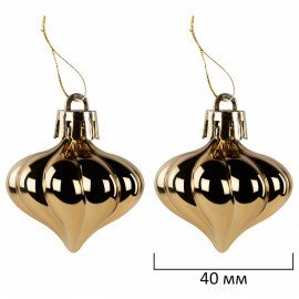 Шары ёлочные НАБОР 44 предмета, "Aurora", бирюзовый/золото, пластик, ЗОЛОТАЯ СКАЗКА, 592173