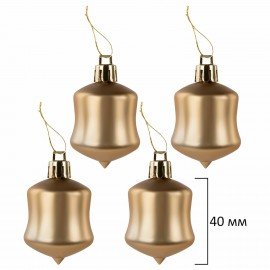 Шары ёлочные НАБОР 56 предметов, "Magic Box", бирюзовый/золото, пластик, ЗОЛОТАЯ СКАЗКА, 592174