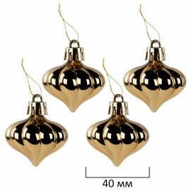 Шары ёлочные НАБОР 56 предметов, "Magic Box", бирюзовый/золото, пластик, ЗОЛОТАЯ СКАЗКА, 592174