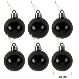 Шары новогодние ёлочные "Black&Gold", НАБОР 130 предметов, черный/золото, пластик, ЗОЛОТАЯ СКАЗКА, 592183