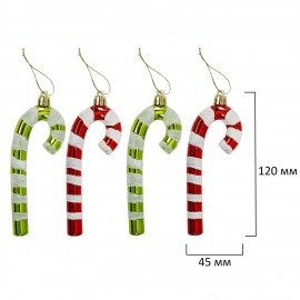 Шары новогодние ёлочные "Red&Lime", НАБОР 67 предметов, красный/зелёный, пластик, ЗОЛОТАЯ СКАЗКА, 592184