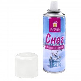 Снег для декорирования в спрее БЕЛЫЙ СНЕГ, 250 мл, 85гр, ЗОЛОТАЯ СКАЗКА, 592282