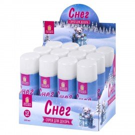 Снег для декорирования в спрее БЕЛЫЙ СНЕГ, 250 мл, 85гр, ЗОЛОТАЯ СКАЗКА, 592282