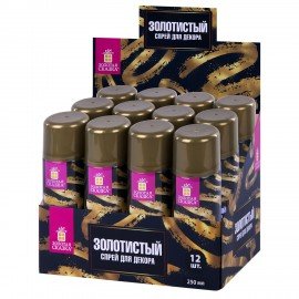 Спрей для декора ЗОЛОТИСТЫЙ, 250 мл, ЗОЛОТАЯ СКАЗКА, 592285