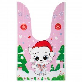 Пакетик подарочный НАБОР 35 штук, новогодний, 13х23см, с зажимами, полиэтилен, ЗОЛОТАЯ СКАЗКА, 592423