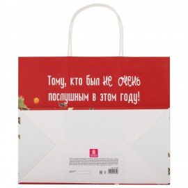 Пакет подарочный НАБОР 4 штуки, новогодний, 28х14х24 см "Котики №1", крафт, ЗОЛОТАЯ СКАЗКА, 592431