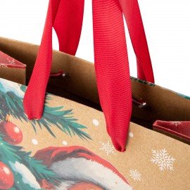 Пакет подарочный НАБОР 4шт новогодний, 18х10х23см, "Зимнее волшебство", крафт, ЗОЛОТАЯ СКАЗКА 592434