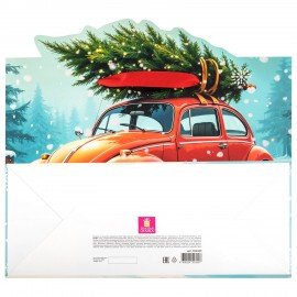 Пакет подарочный НАБОР 4 шт, новогодний, 26х13х32см, "Без границ", ламинация, ЗОЛОТАЯ СКАЗКА, 592438