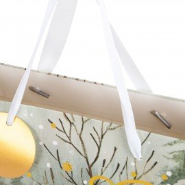 Пакет подарочный НАБОР 4шт новогодний, 26х13х32см, "Акварельная зима", фольга, ЗОЛОТАЯ СКАЗКА, 592446