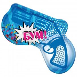 Хлопушка самонадувная КОМПЛЕКТ 10 штук "Пистолет с конфетти", фольга, бумага, ЗОЛОТАЯ СКАЗКА, 592462