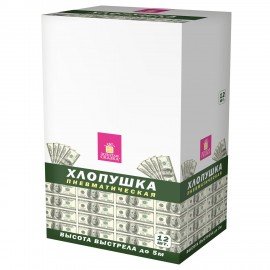 Хлопушка пневматическая 40 см "DOLLARS", бумага, наполнитель "доллары", ЗОЛОТАЯ СКАЗКА, 592463