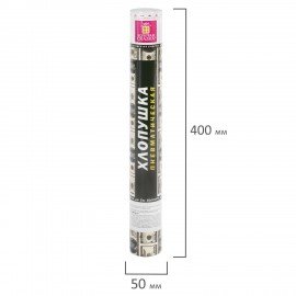 Хлопушка пневматическая 40 см "DOLLARS", бумага, наполнитель "доллары", ЗОЛОТАЯ СКАЗКА, 592463