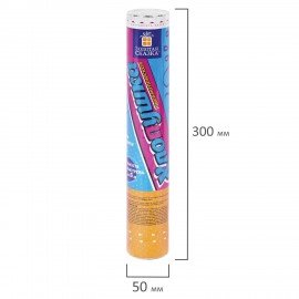 Хлопушка пневматическая 30 см "Серпантин" фольга, конфетти ассорти, ЗОЛОТАЯ СКАЗКА, 592467