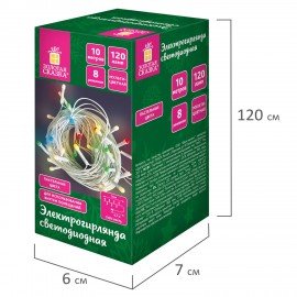 Электрогирлянда-нить комнатная "Pastel", 10м, 120LED, мультицветная, 220 V, контроллер, ЗОЛОТАЯ СКАЗКА, 592472