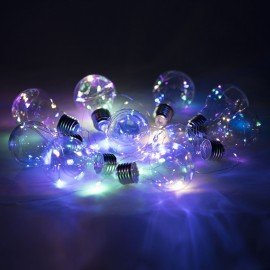 Электрогирлянда-нить комнатная "Лампочки", 3м, 100LED, мультицветная, 220V, контроллер, ЗОЛОТАЯ СКАЗКА, 592473