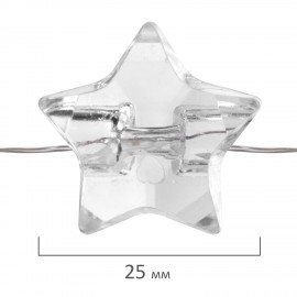 Электрогирлянда-нить комнатная "Звезды", 2м, 20LED, мультицветная, батарейки, ЗОЛОТАЯ СКАЗКА, 592477